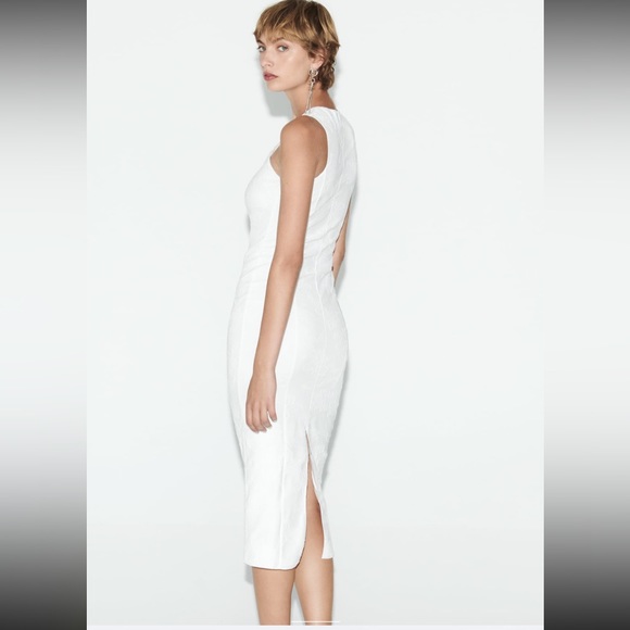 Zara fitted jacquard dress - Picture 4 of 8